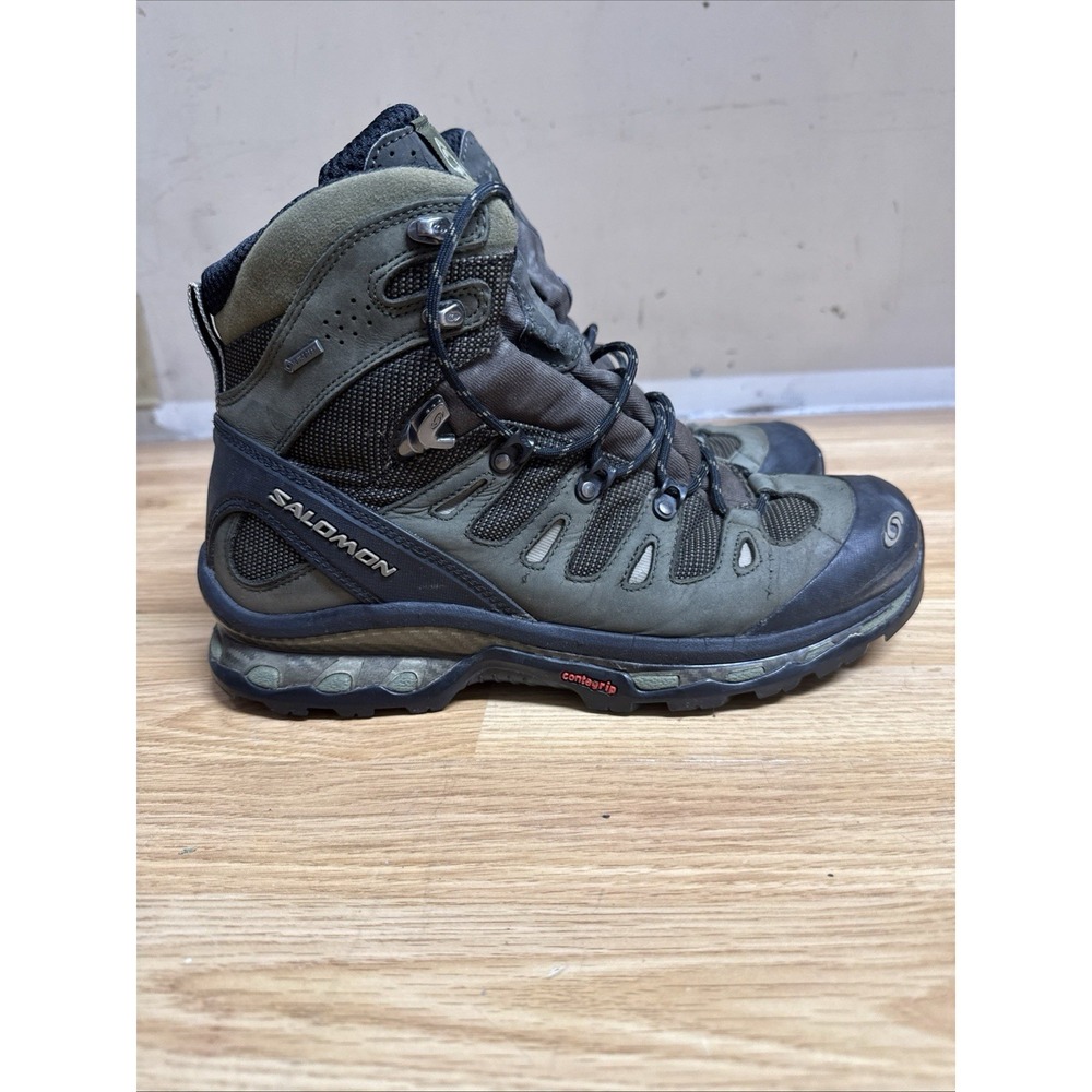 Salomon Quest 4D GTX Forces 2 Green Black Hiking Boots Outdoors Mens 10